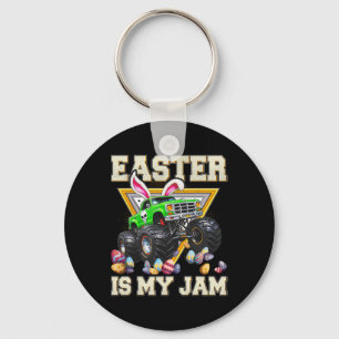 Bunny Monster Truck Easter Is My Jam Day Boys Todd Key Ring