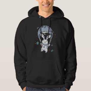 Bunny Moon Landing Outer Space Rabbit Cute Animal Hoodie