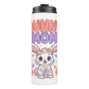 Bunny Mum Floral Crown Thermal Tumbler