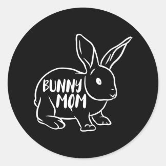 Bunny Mum Rabbit Lover Classic Round Sticker