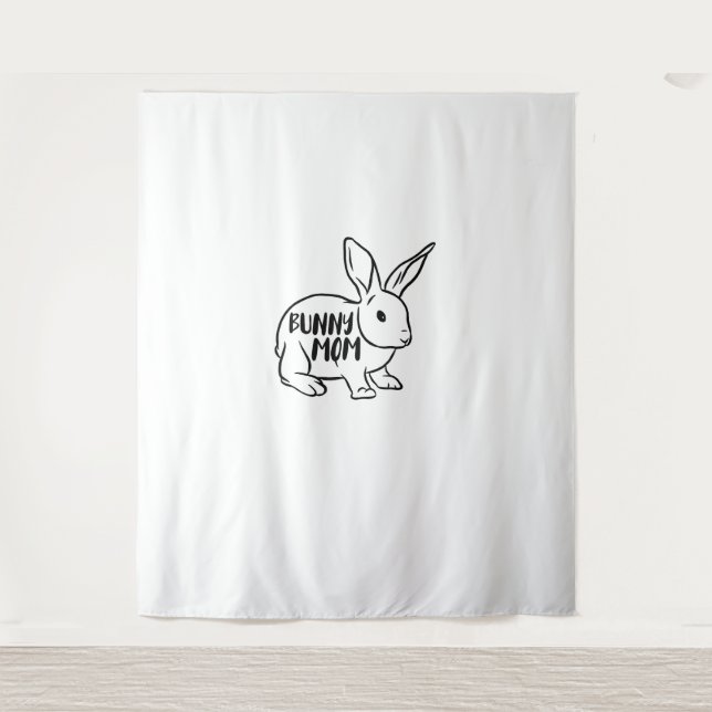 Bunny Mum Rabbit Lover  Tapestry (Front)