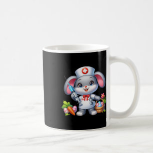 Bunny Nurse Easter Day Stethoscope Rabbit Scrub To Coffee Mug
