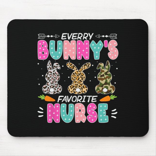 Bunny Nurse Fun Easter Day Hospital Medical Women  Mouse Pad (Front)