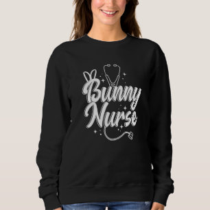 Bunny Nurse Stethoscope Nursing Cna Hospital Clini Sweatshirt
