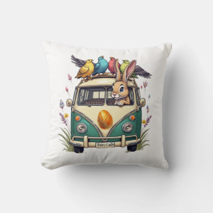 Bunny on a Mission Cushion