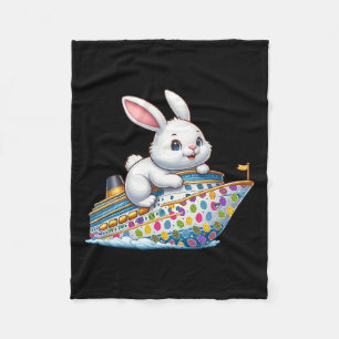 Bunny On Cruise Ship Easter Eggs Costume Kids Todd Fleece Blanket