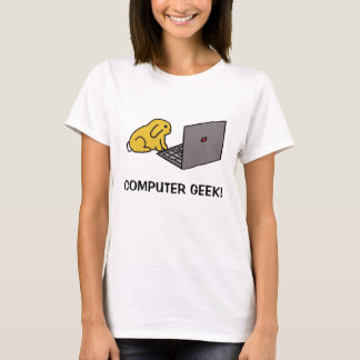 bunny on laptop, COMPUTER GEEK! T-Shirt