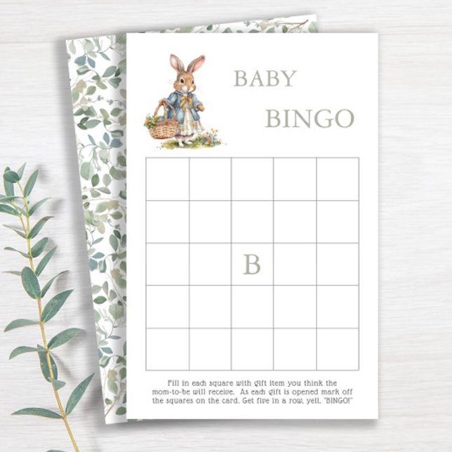 Bunny On The Way Girl Baby Shower Bingo Game (Creator Uploaded)