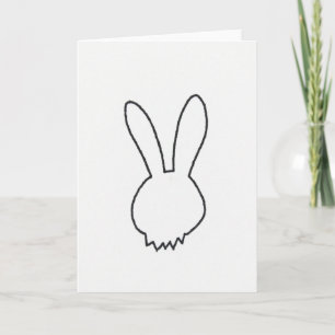 Bunny Outline Simple Art Card