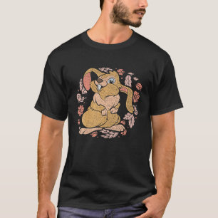 Bunny Owner Floral Pet Animal Lover Cute Rabbit T-Shirt