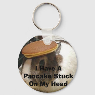 bunny_pancake, I Have A Pancake Stuck On My Head Key Ring