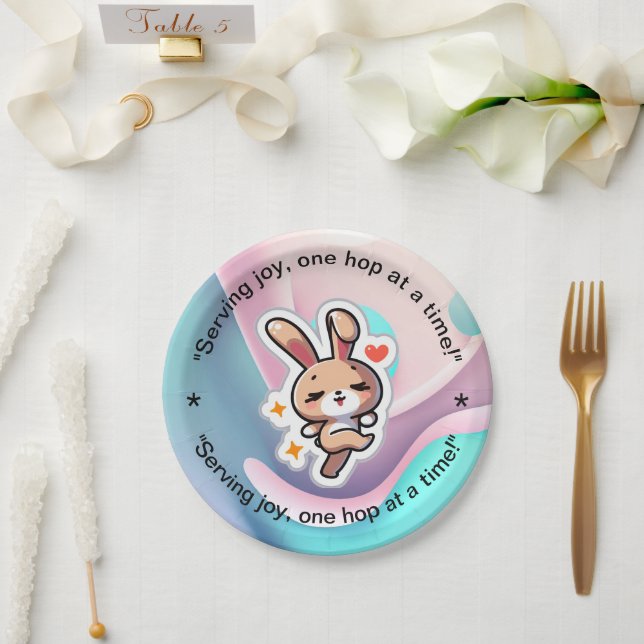 Bunny Paper Plate (Wedding)
