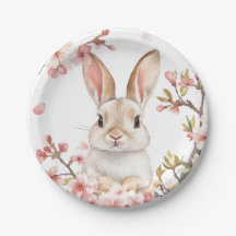 Bunny paper plates for parties
