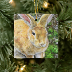 Bunny Pastel Ceramic Ornament