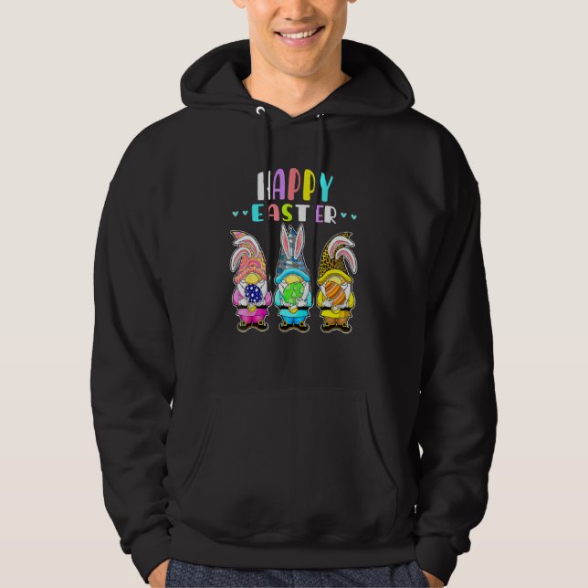 Bunny Pastel Spring Hunt Eggs Rabbit Happy Easter  Hoodie (Front)