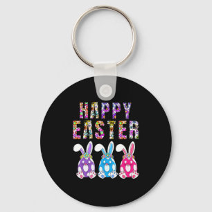 Bunny Pastel Spring Hunt Eggs Rabbit Happy Easter Key Ring
