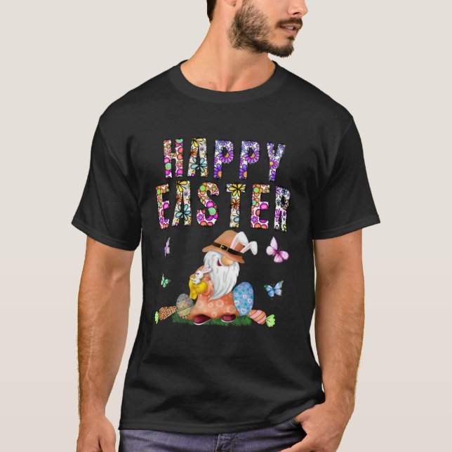Bunny Pastel Spring Hunt Eggs Rabbit Happy Easter  T-Shirt (Front)