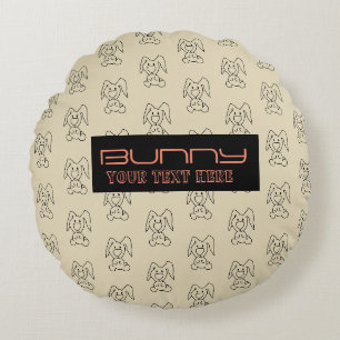 BUNNY PATTERN ROUND CUSHION