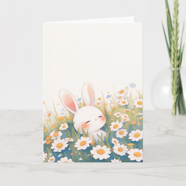 Bunny Peaceful Slumber Card (Front)