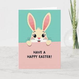 Bunny Peeking Over Line Card