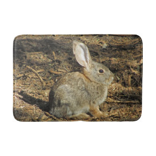 Bunny Photo Small Rabbit in Sunshine Nature Bath Mat