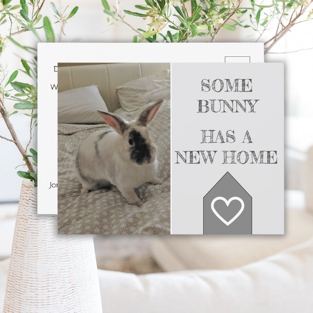Bunny Photo We've Moved | New Home Announcement Postcard (Creator Uploaded)