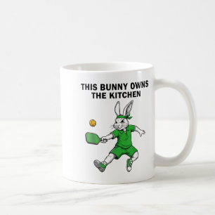Bunny pickleball player easter this bunny owns the coffee mug