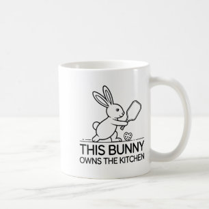 Bunny pickleball player easter this bunny owns the coffee mug