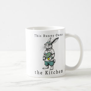 Bunny pickleball player easter this bunny owns the coffee mug