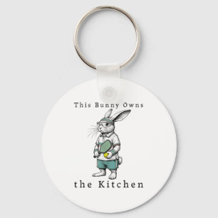 Bunny pickleball player easter this bunny owns the key ring