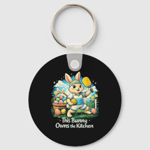Bunny pickleball player easter this bunny owns the key ring