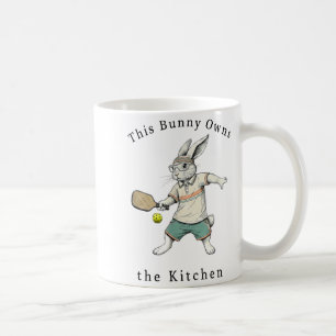 Bunny pickleball player easter this funny owns the coffee mug