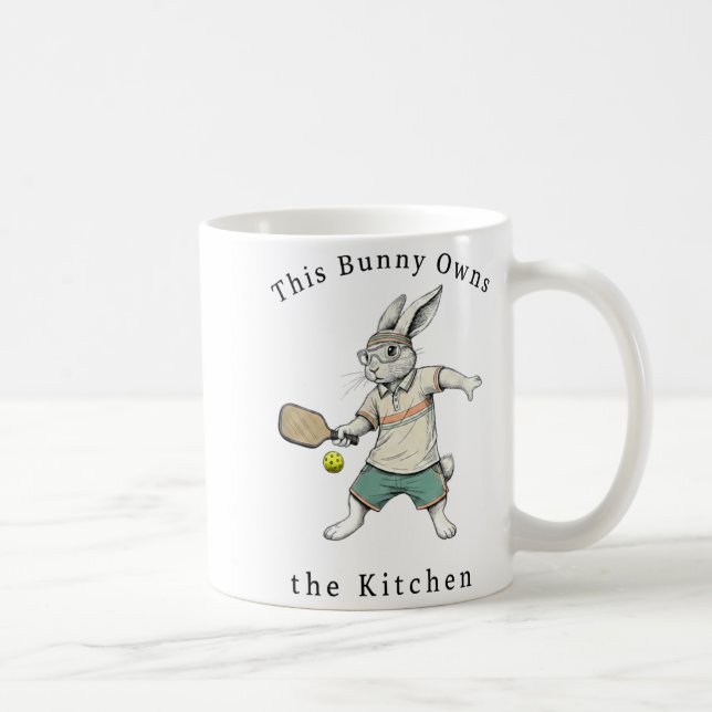 Bunny pickleball player easter this funny owns the coffee mug (Right)