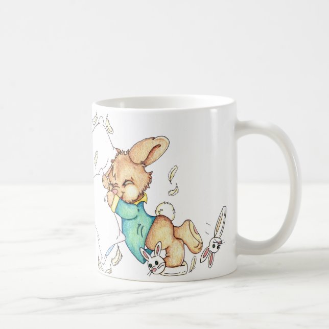 Bunny Pillow Fight Mug (Right)