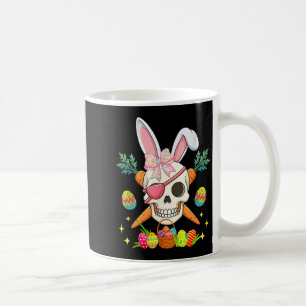 Bunny Pirate Skull Bow Tie Easter Hunting Coffee Mug