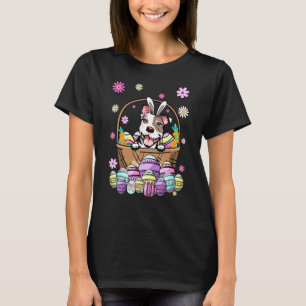 Bunny Pit Bull Dog Happy Easter Day Egg Hunt T-Shirt