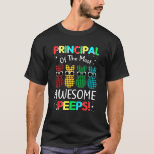 Bunny Plaid Principal Of The Most Awesome Funny Ea T-Shirt