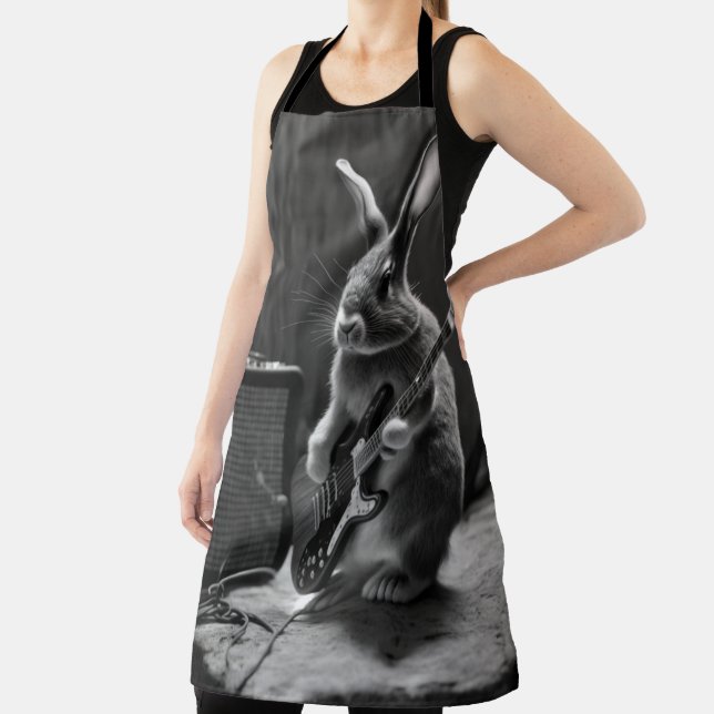 Bunny Playing a Guitar Apron (Insitu)