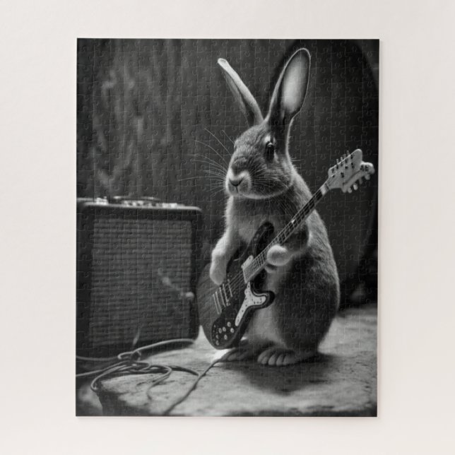 Bunny Playing a Guitar Jigsaw Puzzle (Vertical)