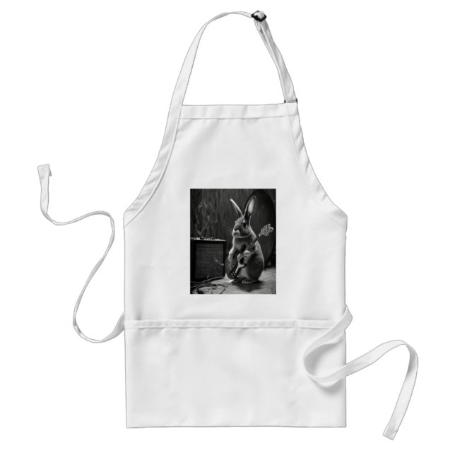 Bunny Playing a Guitar Standard Apron (Front)