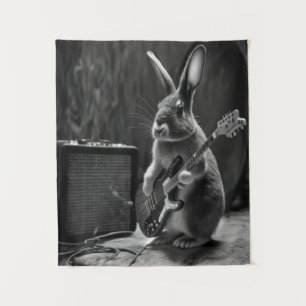 Bunny Playing a Guitar Tapestry