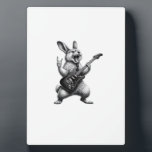 Bunny Playing Guitar Rock Star Bunny Lover Easter  Plaque<br><div class="desc">Bunny Playing Guitar Rock Star Bunny Lover Easter T-Shirt</div>