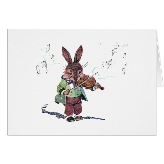 Bunny Playing the Violin (Front Horizontal)