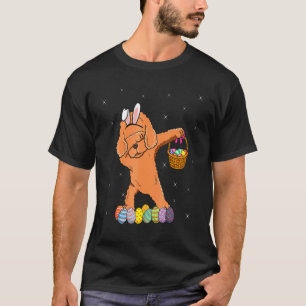 Bunny Poodle Dabbing Dog Happy Easter Day Egg Hun T-Shirt