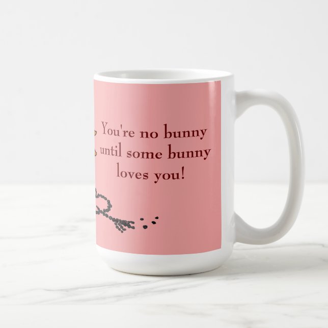 Bunny poop heart mug! coffee mug (Right)