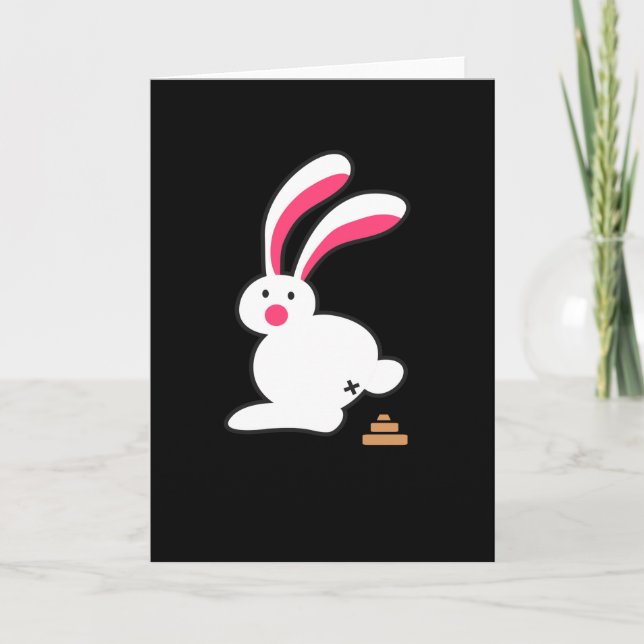 Bunny Poops Funny Bunny Poop Fun Rabbit Card (Front)