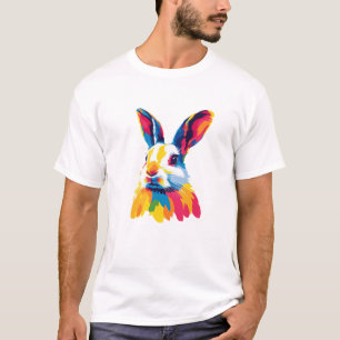 Bunny Portrait Illustration Watercolour Painting T-Shirt