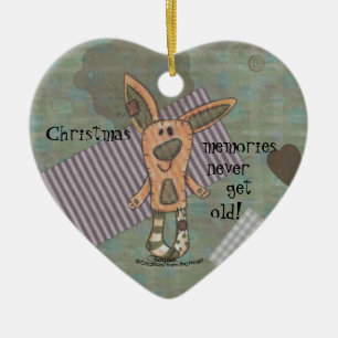 Bunny Prim Ceramic Tree Decoration