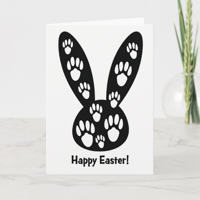Bunny Prints Springtime Card (Front)