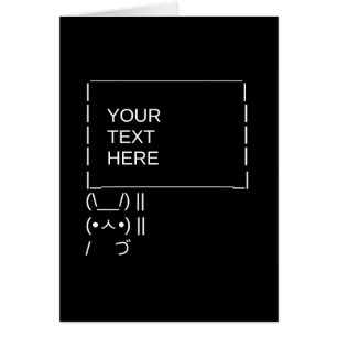 Bunny Protest Sign / Customisable ASCII Text Art
